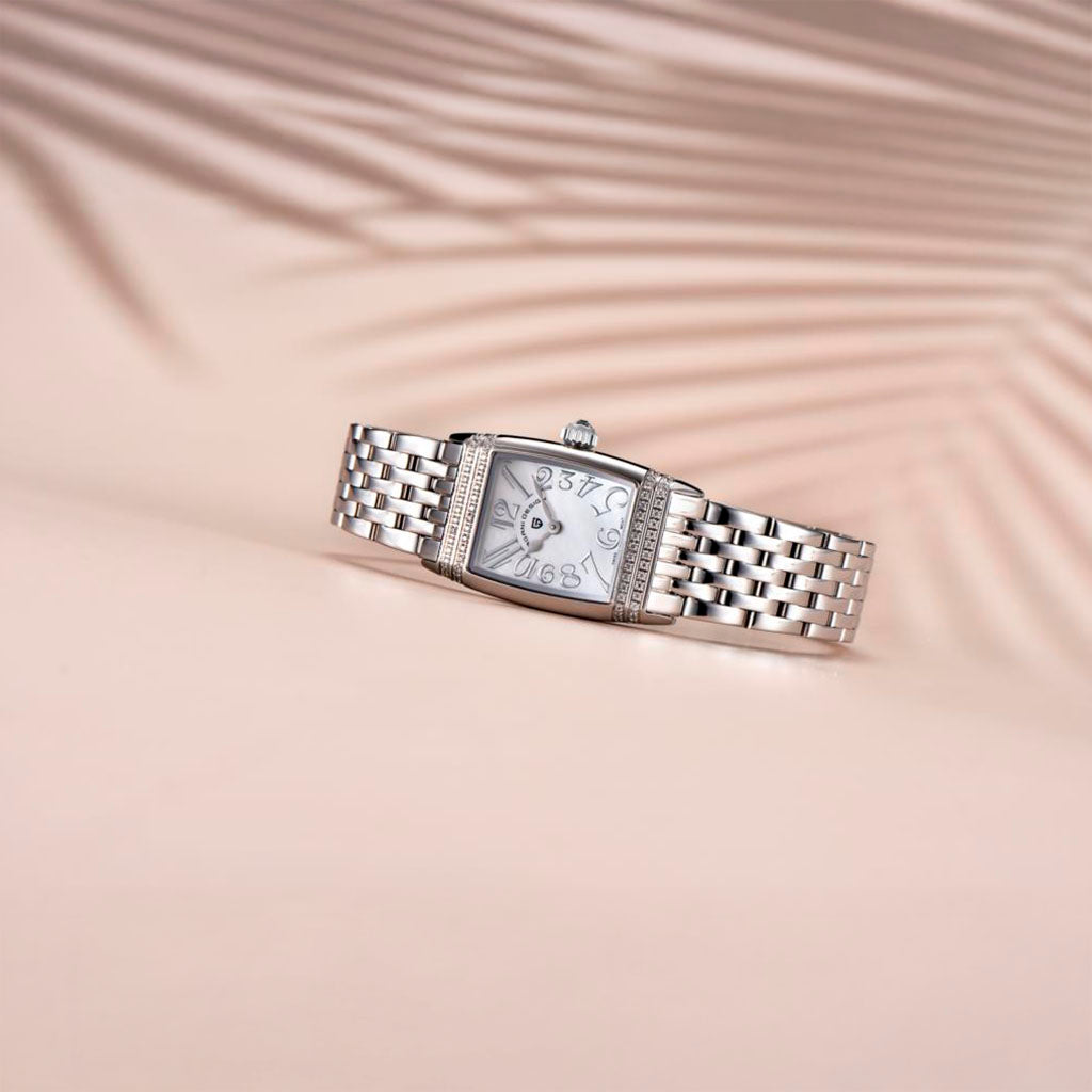Relógio Feminino Pagani Design Sunflower Silver White